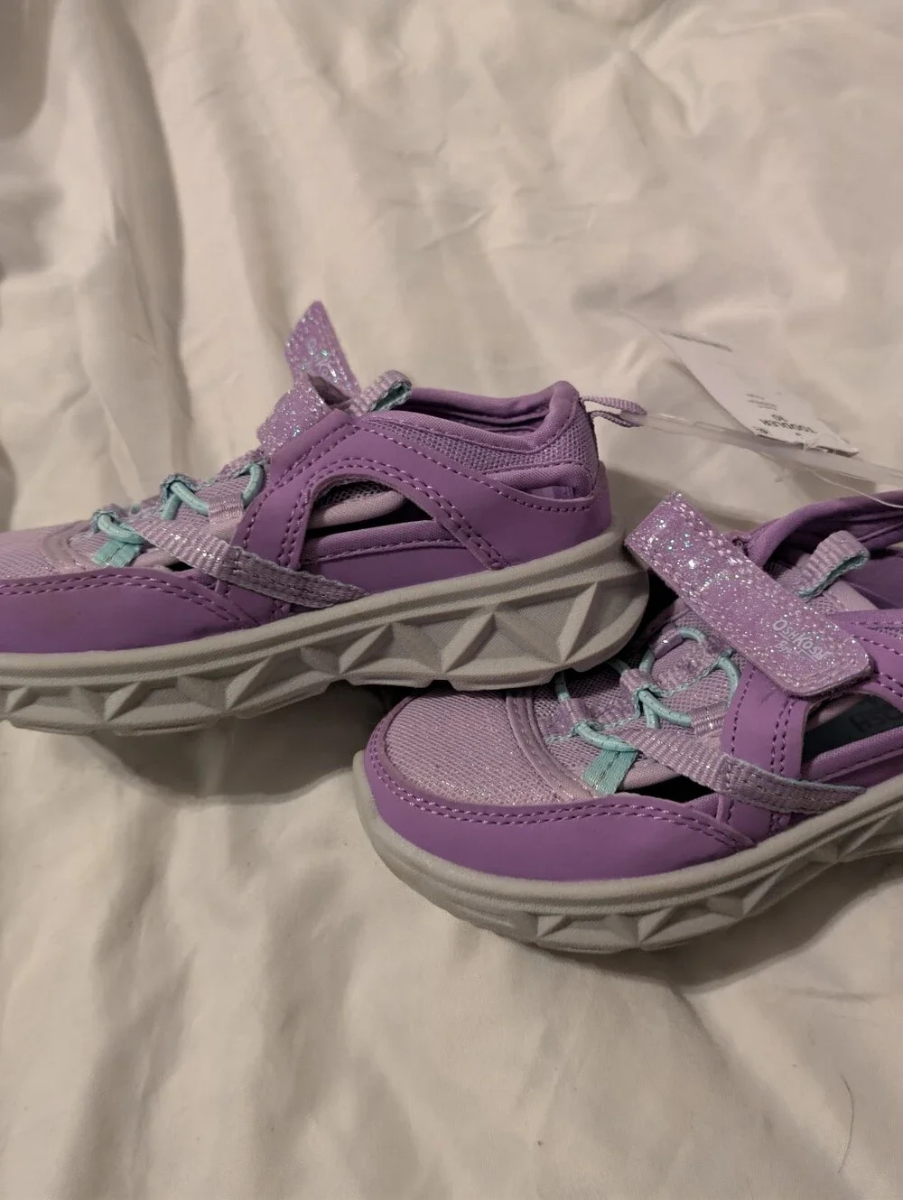 Oshkosh Toddler Size 10 Lavender Active Sneakers with Glitter Strap NWT